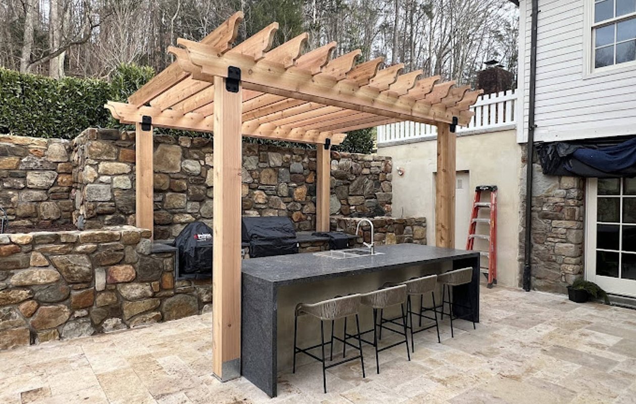 Custom outdoor kitchen and patio build