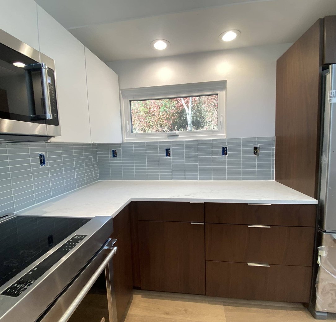 Luxury kitchen renovation with custom cabinetry